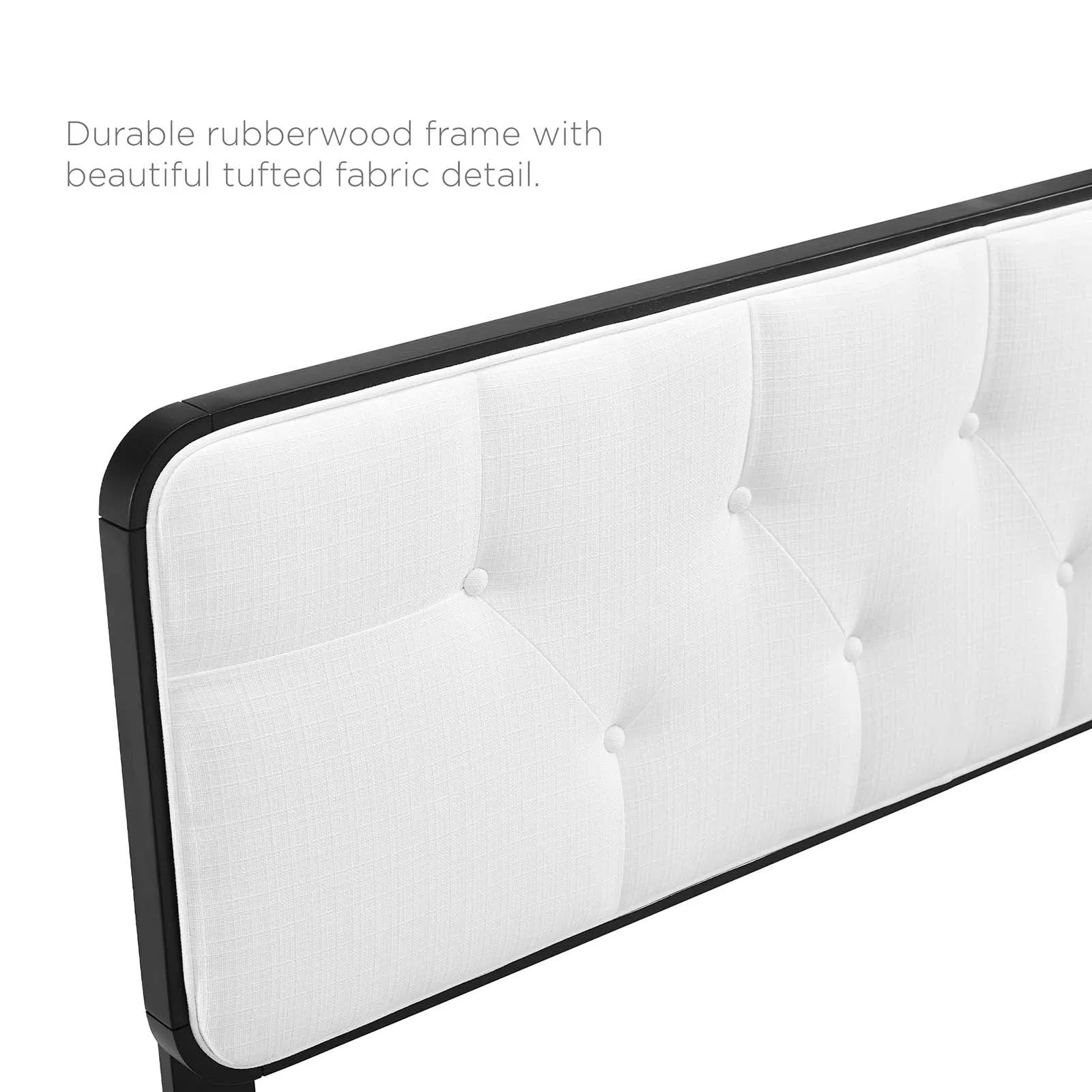 Collins Tufted Fabric and Wood Headboard