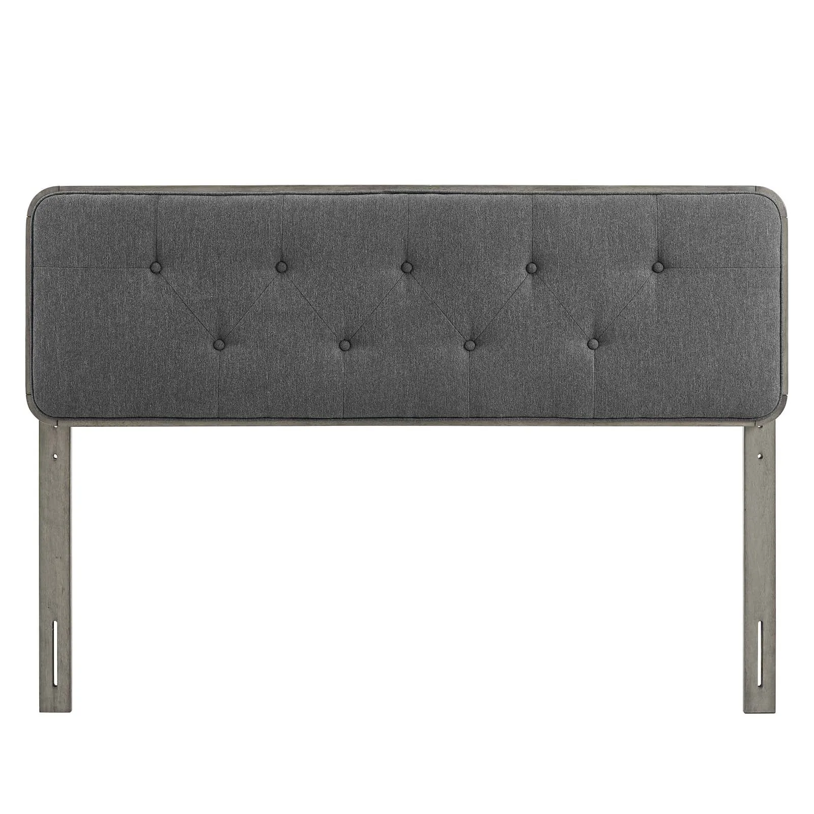 Collins Tufted Fabric and Wood Headboard