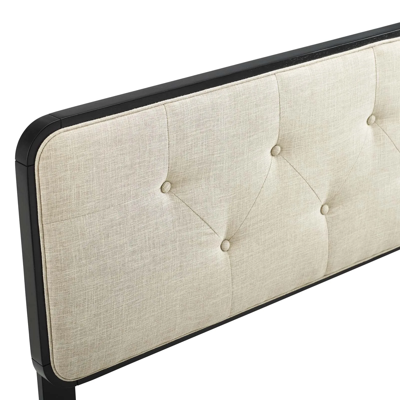 Collins Tufted Fabric and Wood Headboard