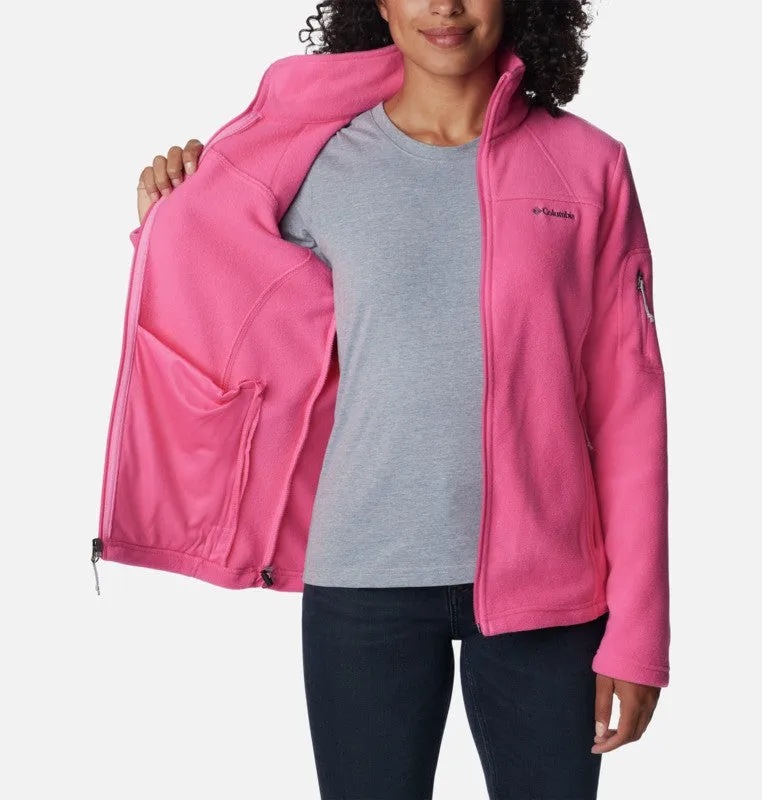 Columbia Ladies Fast Trek II regular Fit Full Zip Fleece-PINK