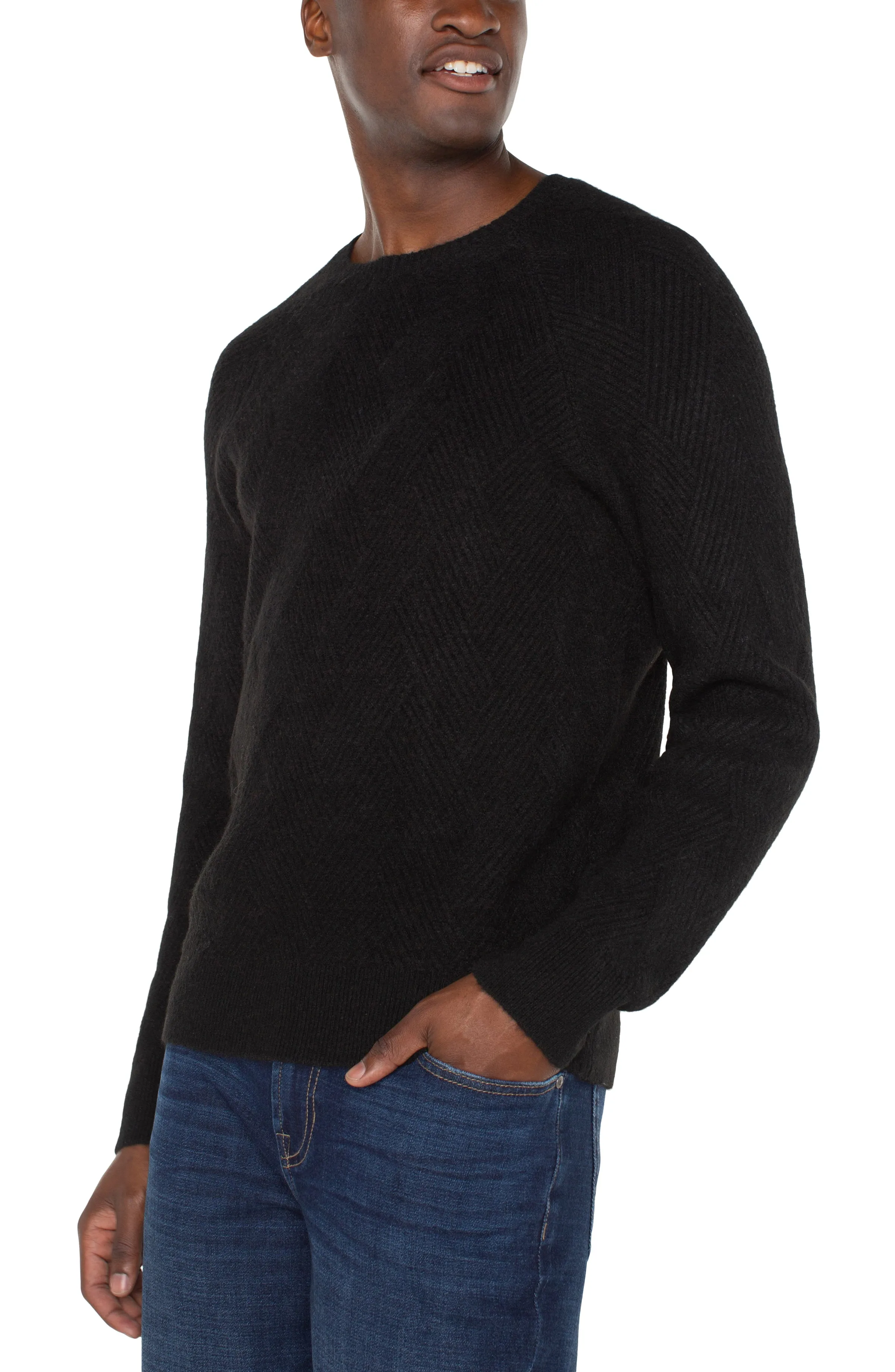 CREW NECK RAGLAN SWEATER