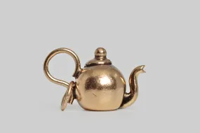 Dainty Mid 20th Century English Teapot Charm in 14k Gold