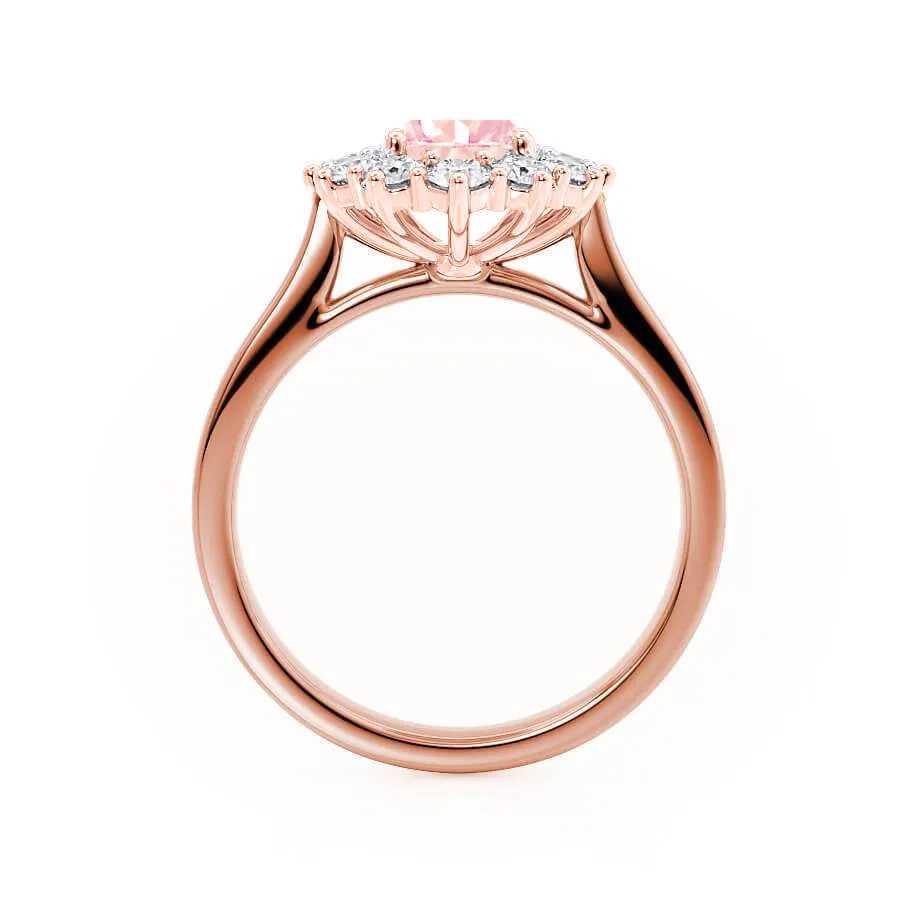 DIANA - Chatham® Champagne Sapphire & Lab Diamond 18k Rose Gold