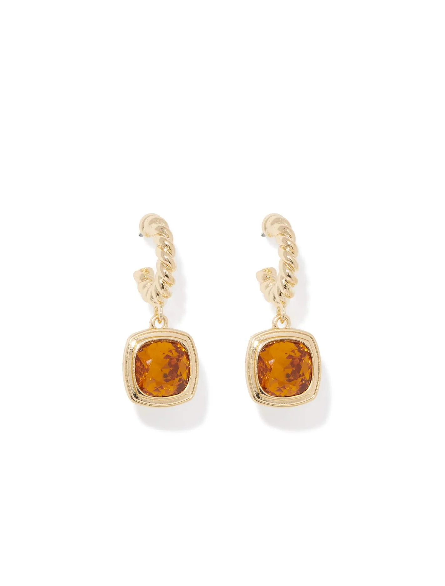 Dina Square Stone Earrings