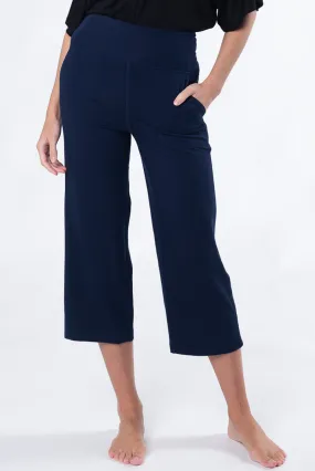 Dion Cropped Bamboo Pant - Ink