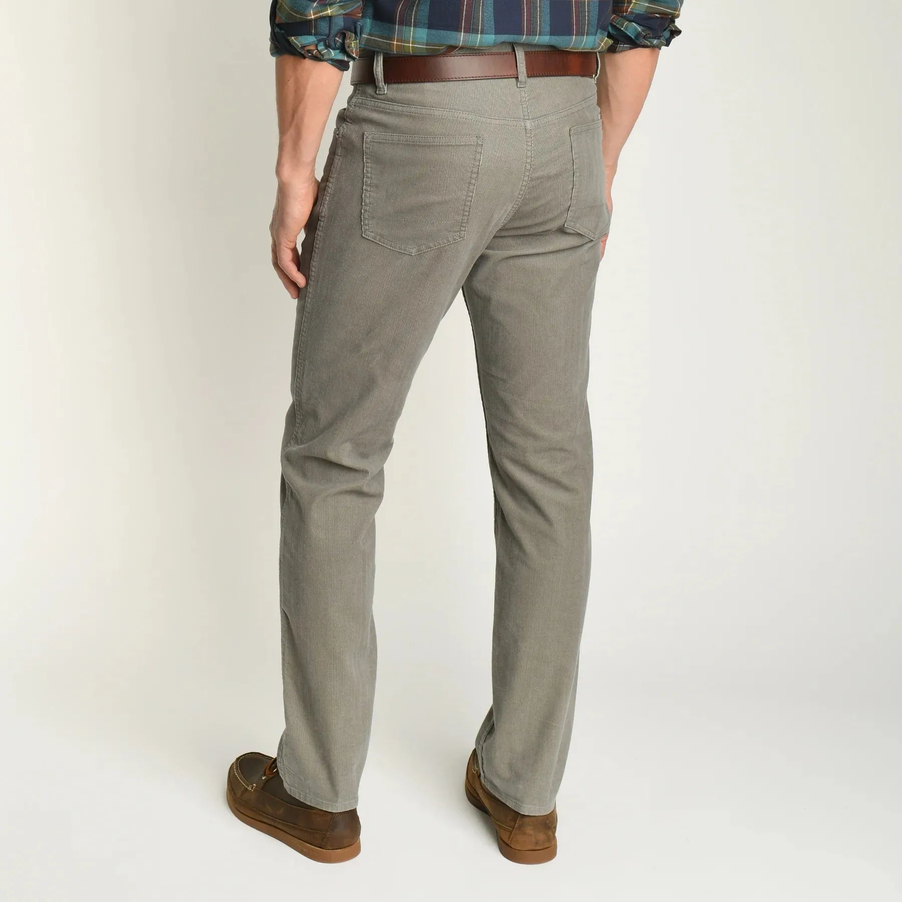 Duck Head Holston Corduroy 5-Pocket Pants in Brushed Nickel - Men's