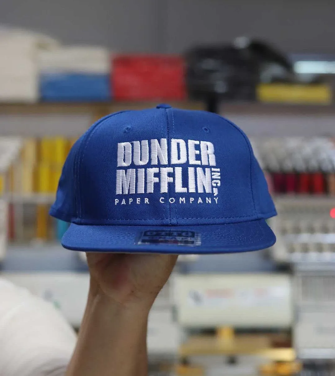 Dunder Mifflin - Premium Snapback Hat Royal Blue