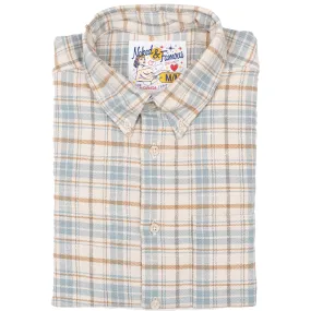 Easy Shirt - Big Slub Check Flannel - Pale Blue