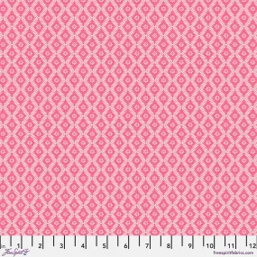 Fabric Pinjara Trellis - Pink, from A Celebration of Sanderson Collection, for Free Spirit, PWSA027.PINK