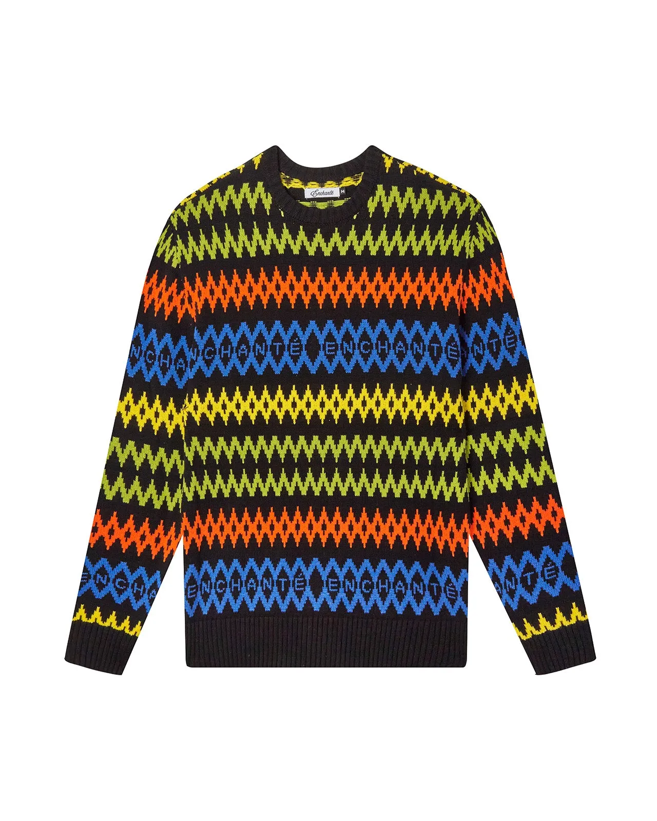 Fair Isle Stripe Sweater | Black