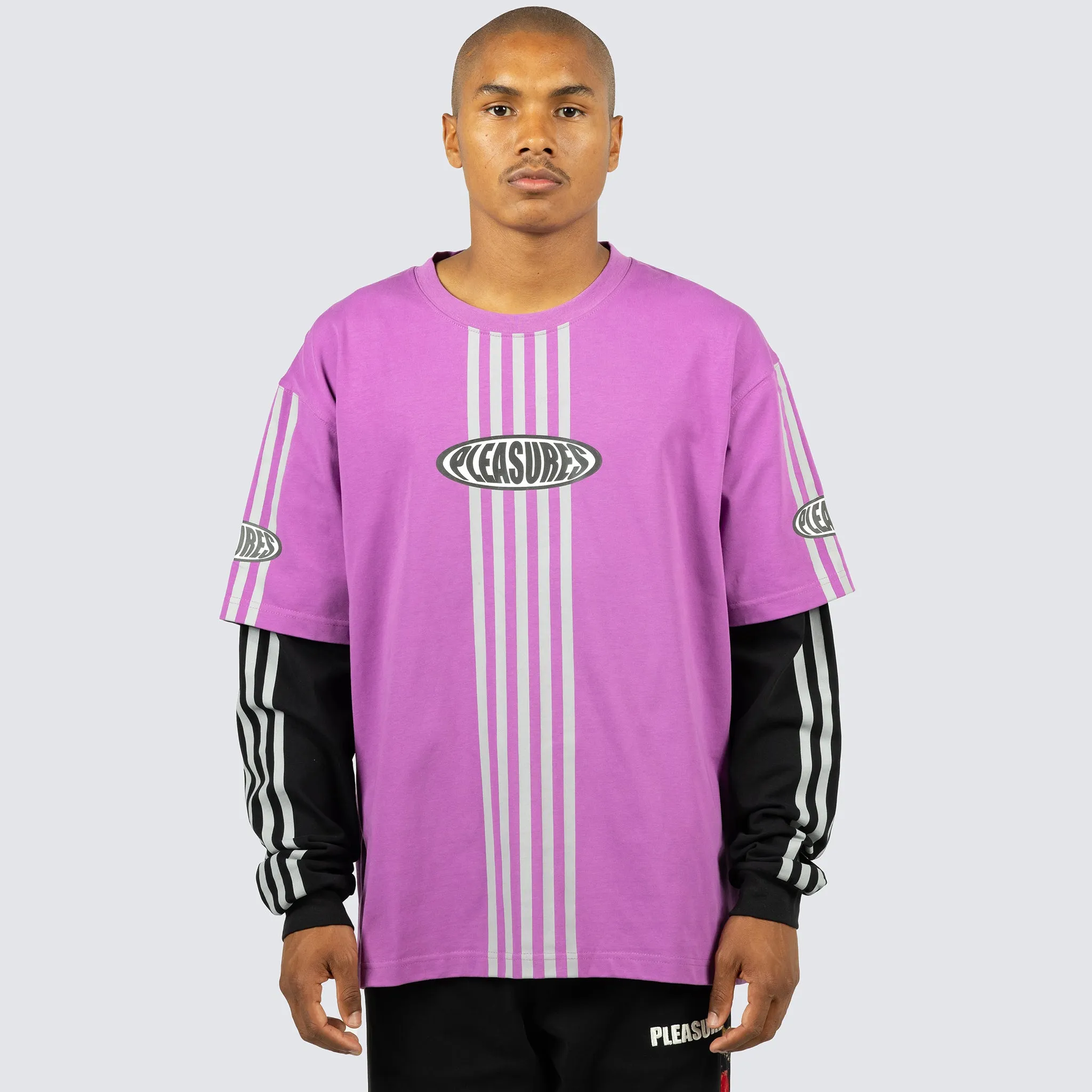 FAUX LAYERED Heavyweight LS Tee (Purple))