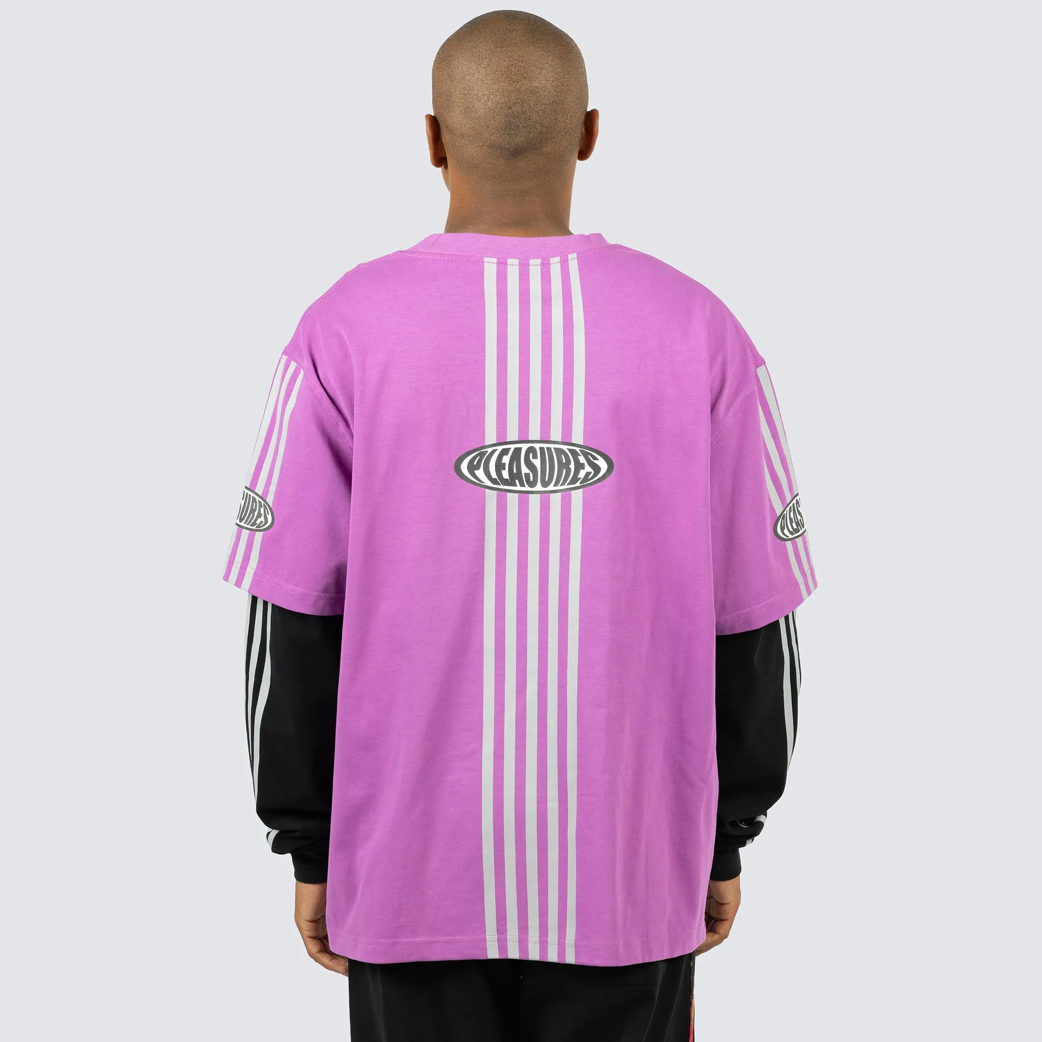 FAUX LAYERED Heavyweight LS Tee (Purple))