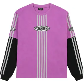 FAUX LAYERED Heavyweight LS Tee (Purple))