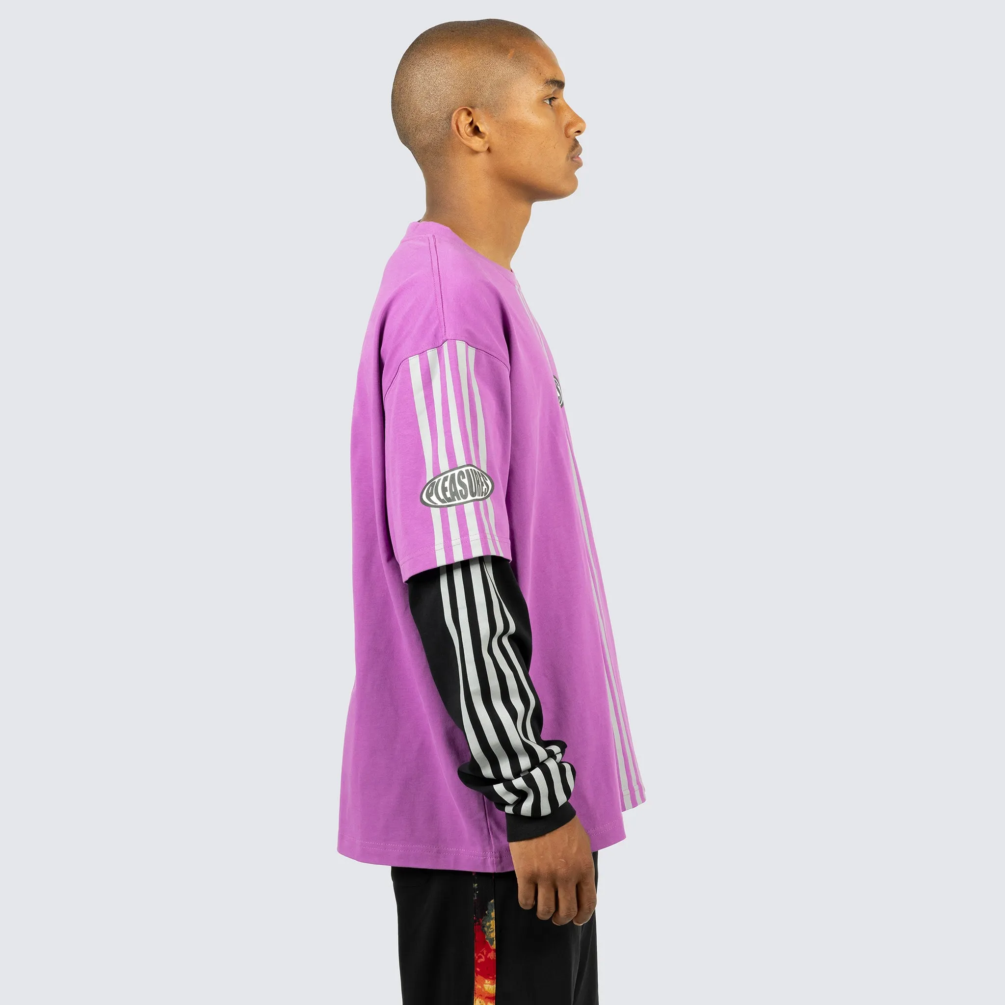 FAUX LAYERED Heavyweight LS Tee (Purple))