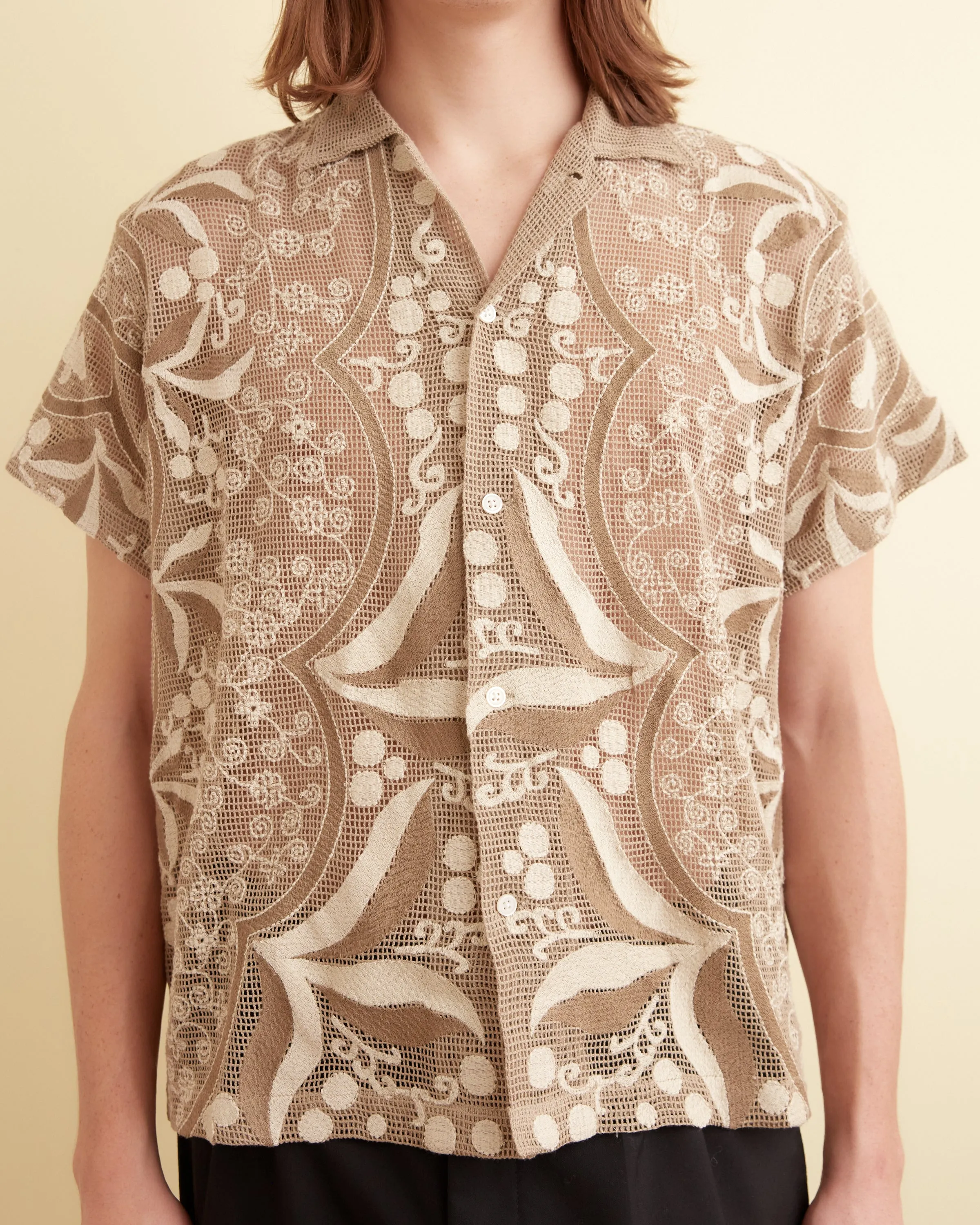 Filet Filigree Short Sleeve Shirt