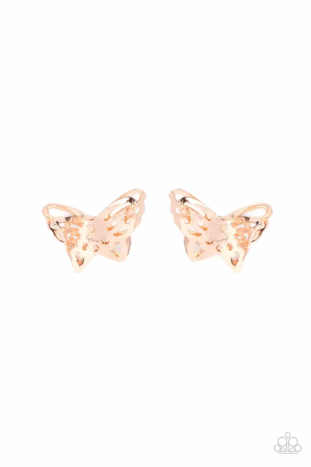 Flutter Fantasy - Rose Gold Post Earring