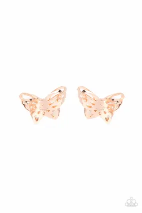 Flutter Fantasy - Rose Gold Post Earring