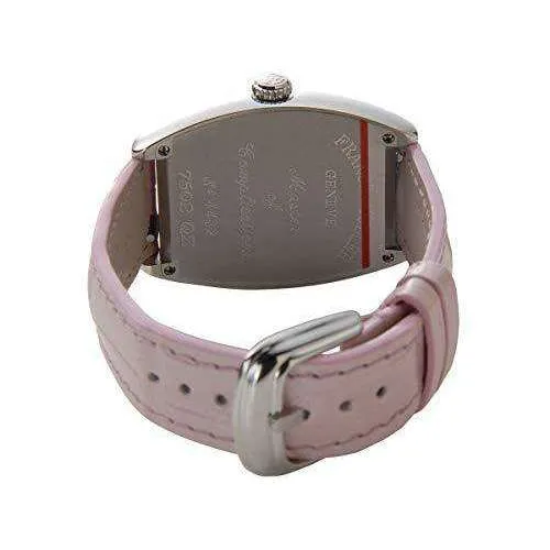 FRANCK MULLER CINTREES CURVEX PINK LEATHER WOMEN WATCH 7502QZ