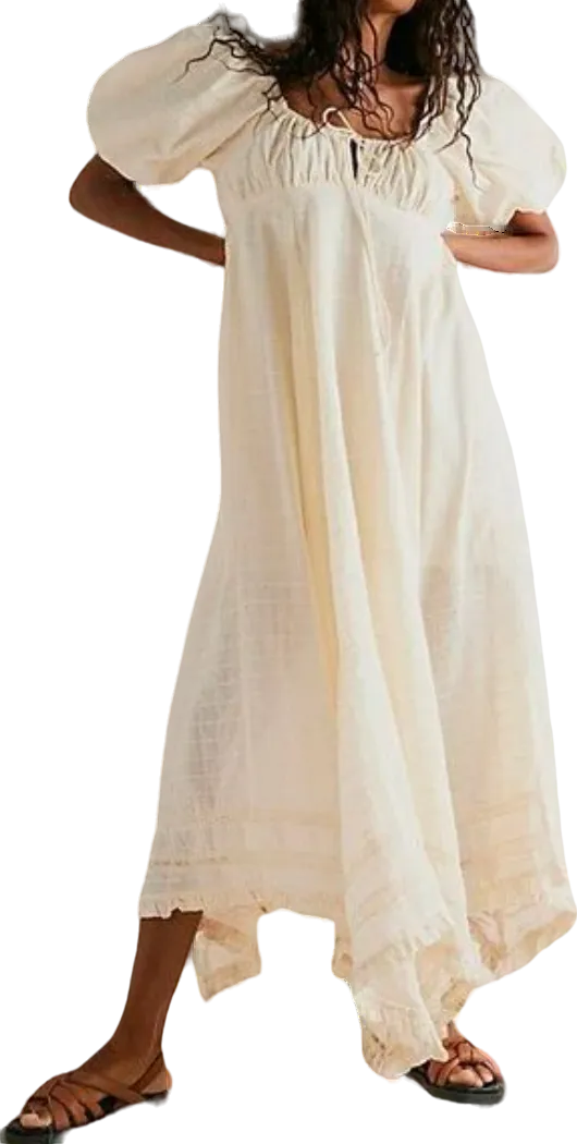 Free People Cream On My Level Maxi Dress UK S