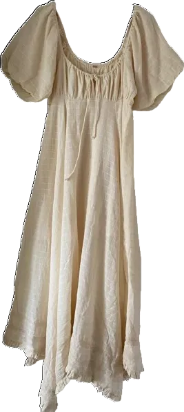 Free People Cream On My Level Maxi Dress UK S