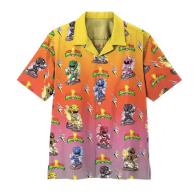 Gearhuman 3D Mighty Morphin Power Rangers Hawaii Shirt