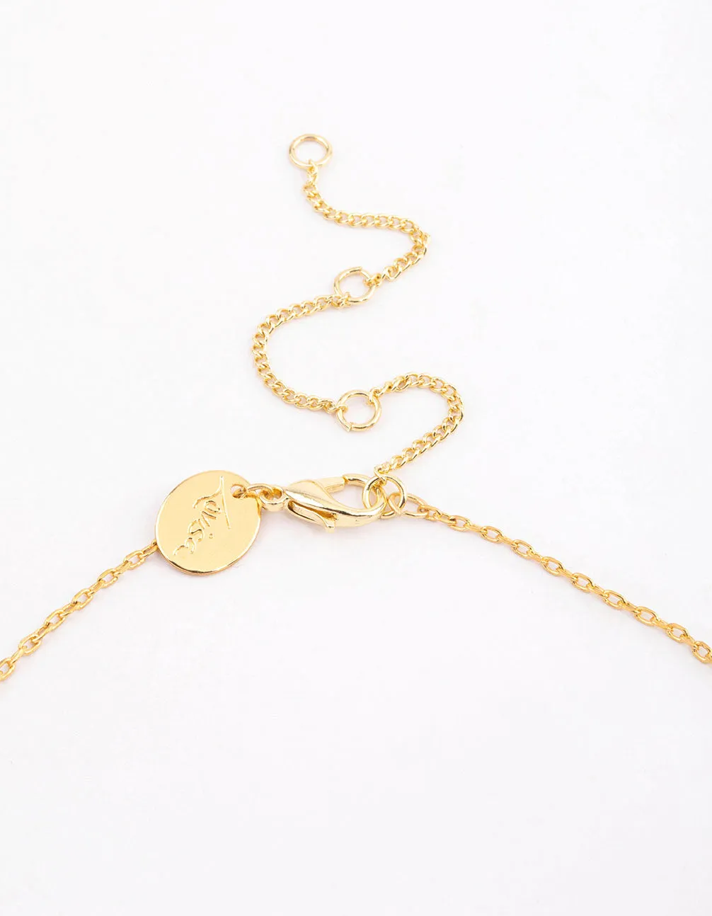 Gold Plated Mini Freshwater Pearl Disc Station Necklace