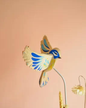 Handcrafted Tit Bird Sculpture  | Multicolour