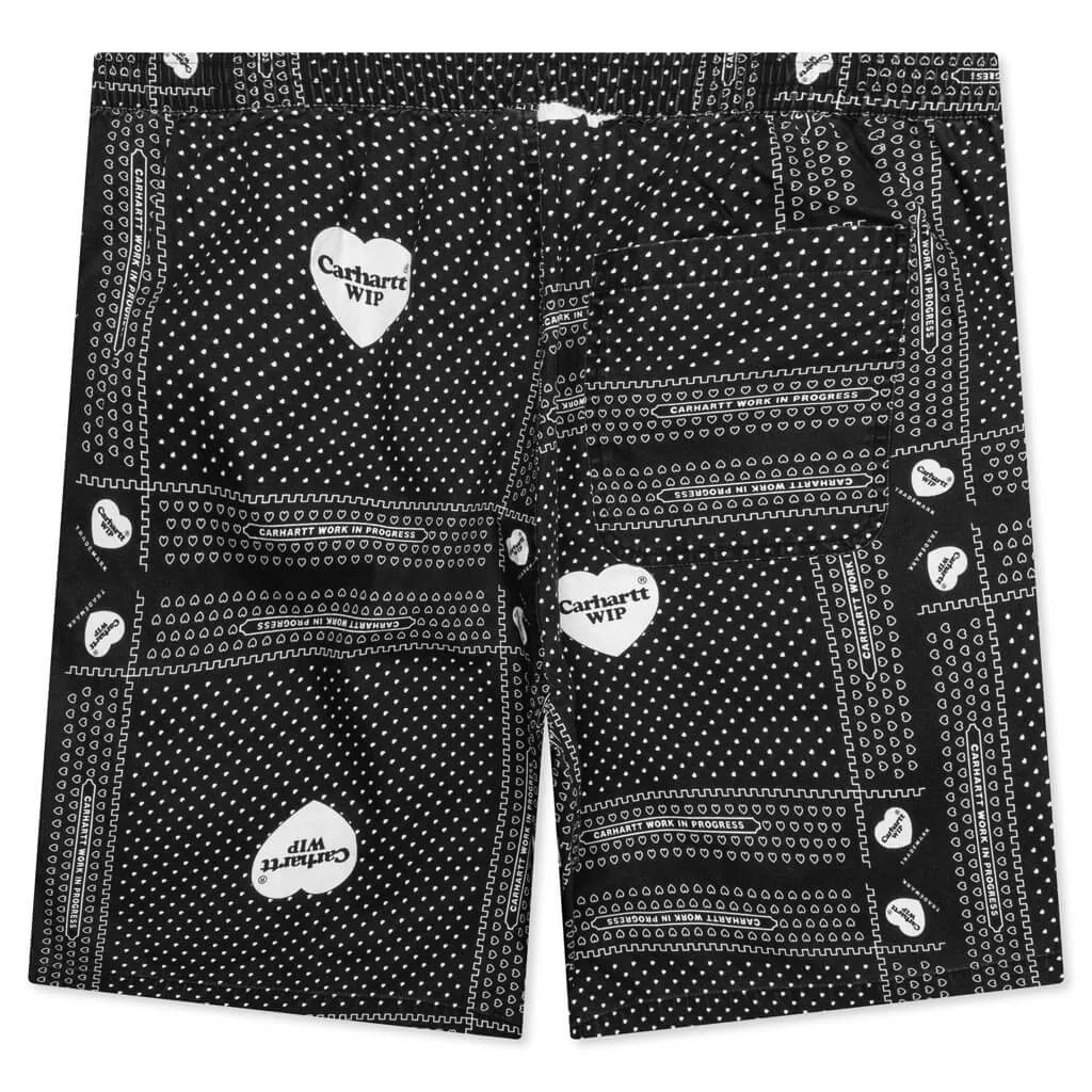 Heart Bandana Short - Black