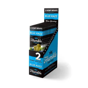 Humble Hemp Wraps - Blue Razz Flavor - 25 Pack