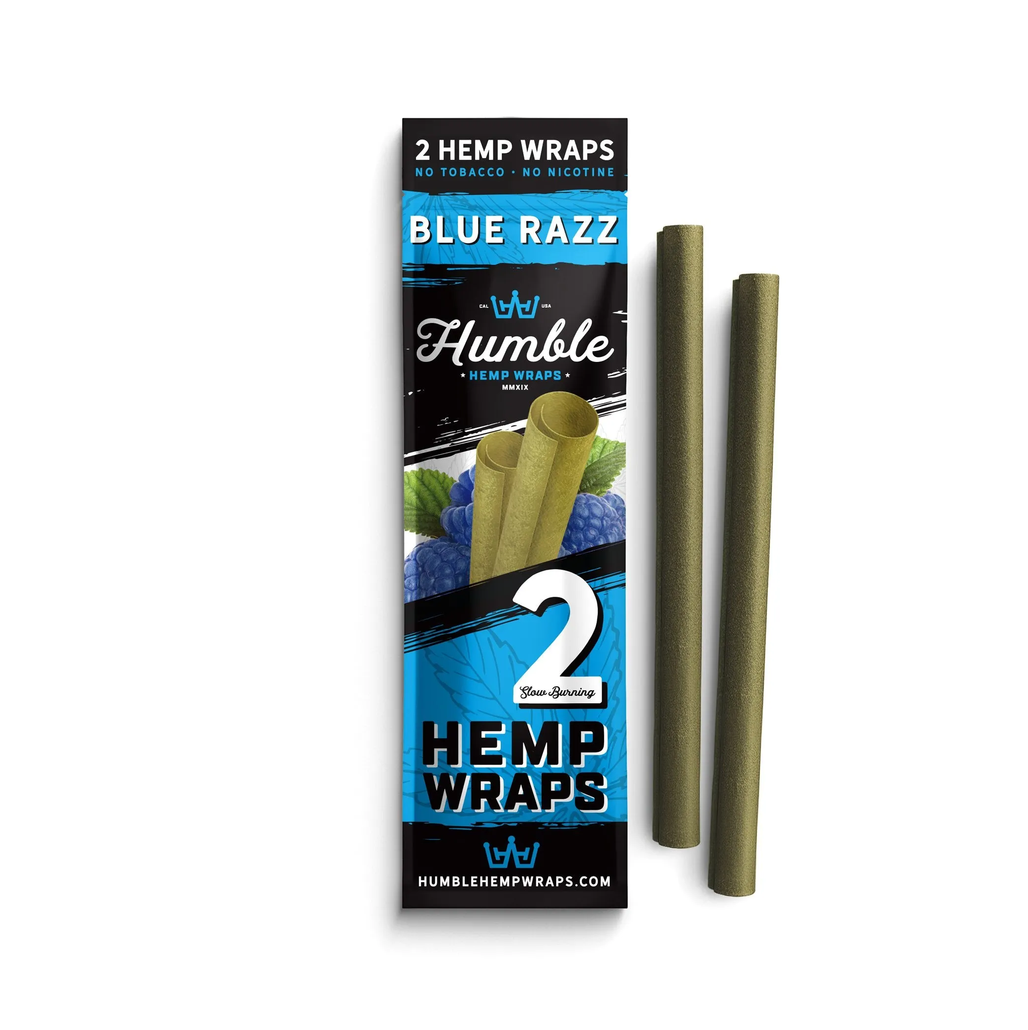 Humble Hemp Wraps - Blue Razz Flavor - 25 Pack