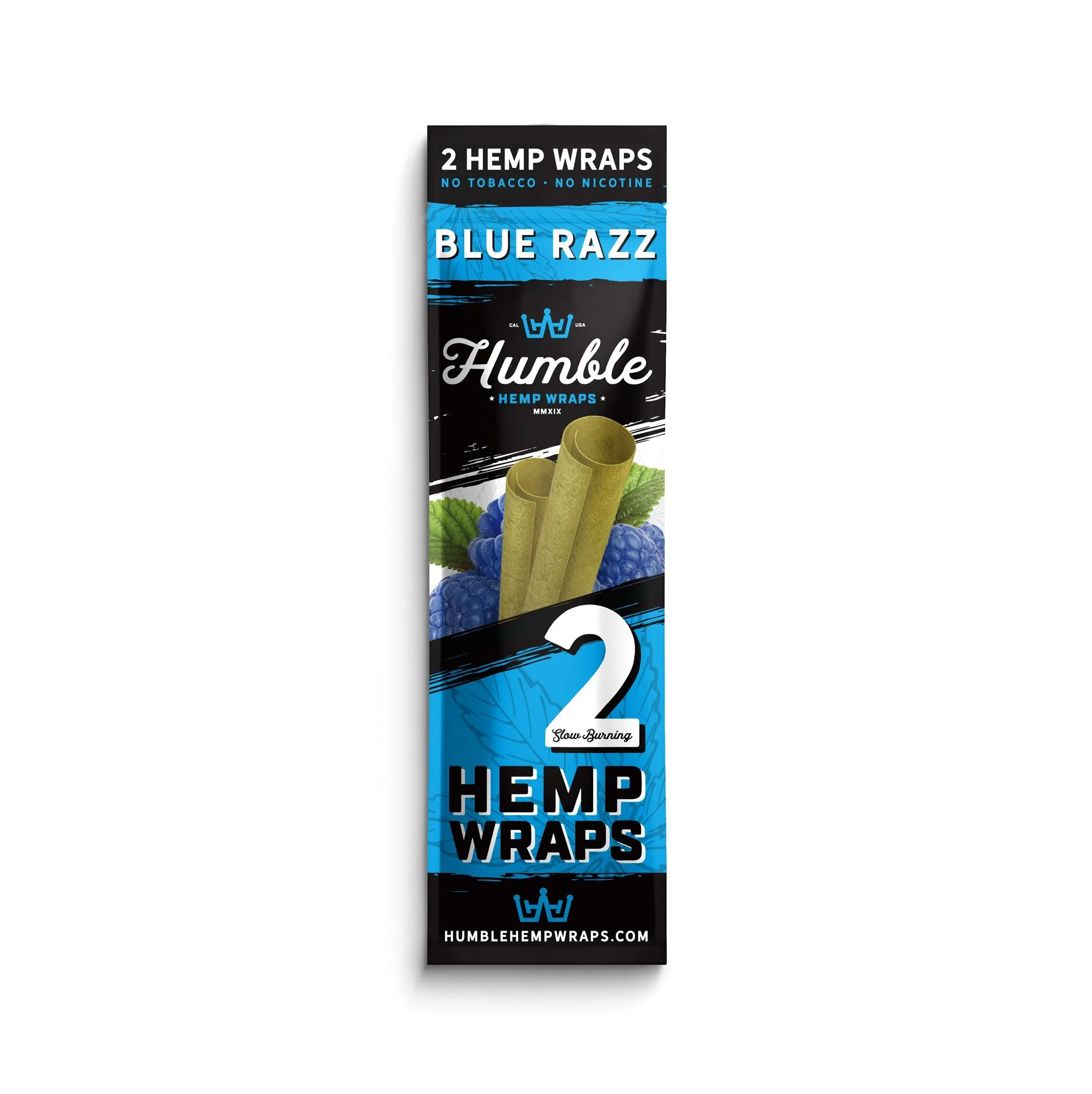 Humble Hemp Wraps - Blue Razz Flavor - 25 Pack