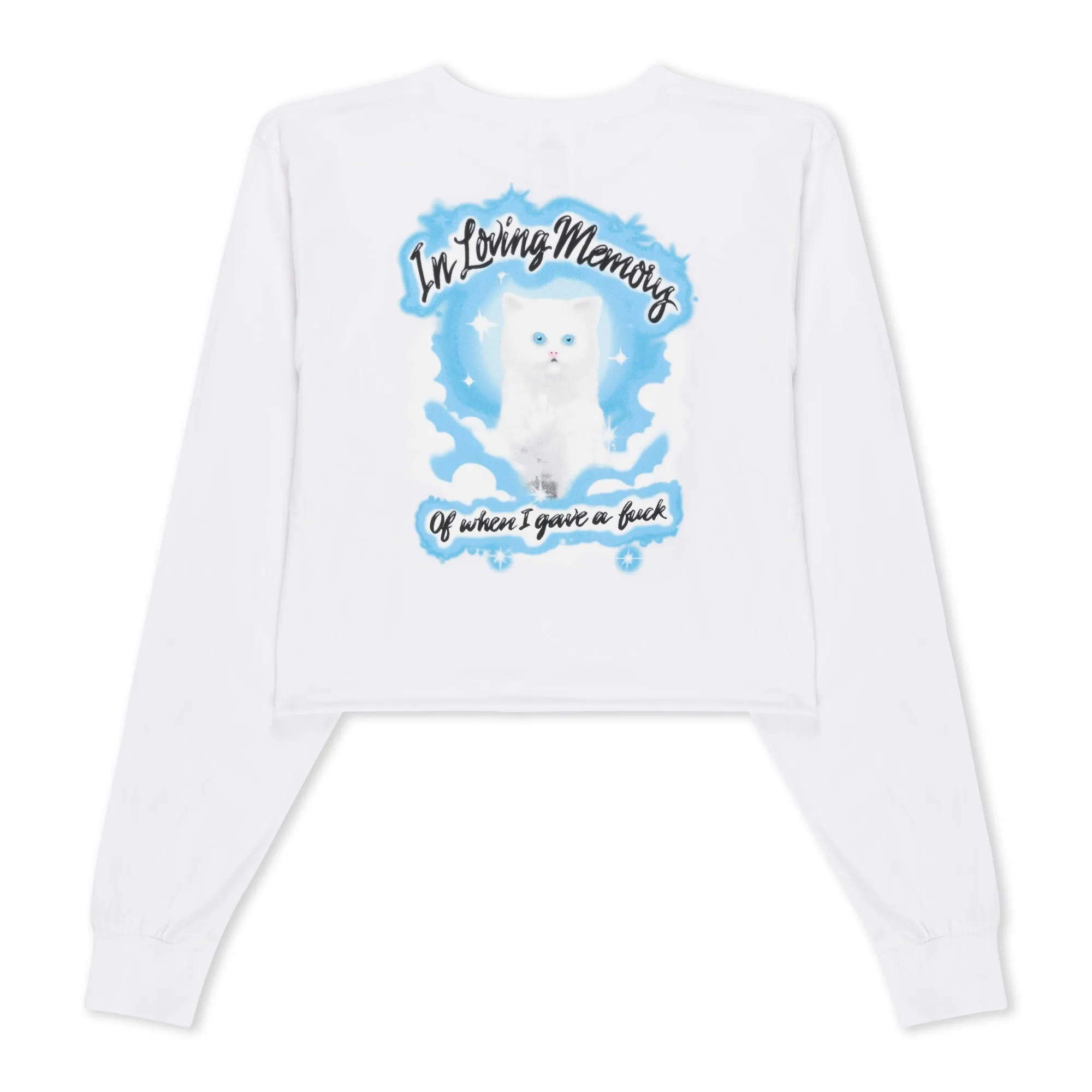 In Loving Memory Cropped Long Sleeve (White)