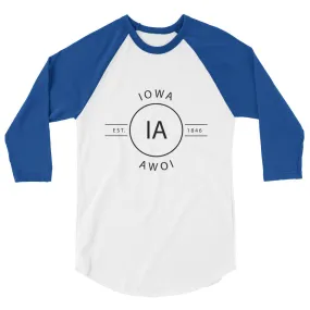 Iowa - 3/4 Sleeve Raglan Shirt - Reflections