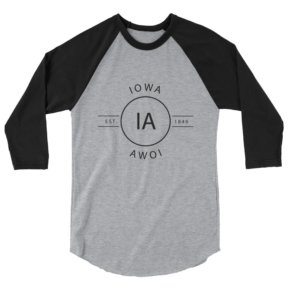 Iowa - 3/4 Sleeve Raglan Shirt - Reflections