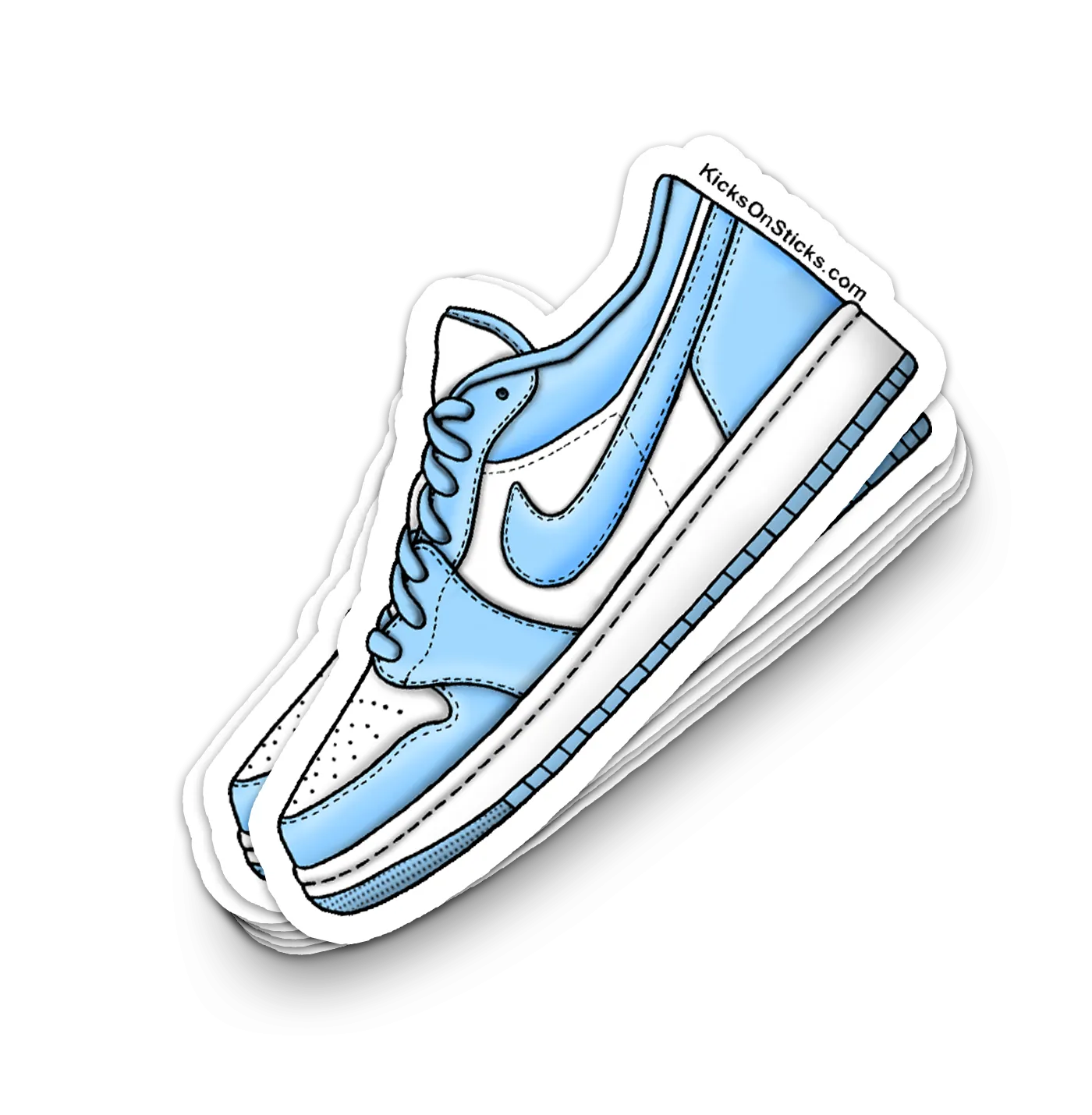 Jordan 1 Low "Ice Blue" Sneaker Sticker