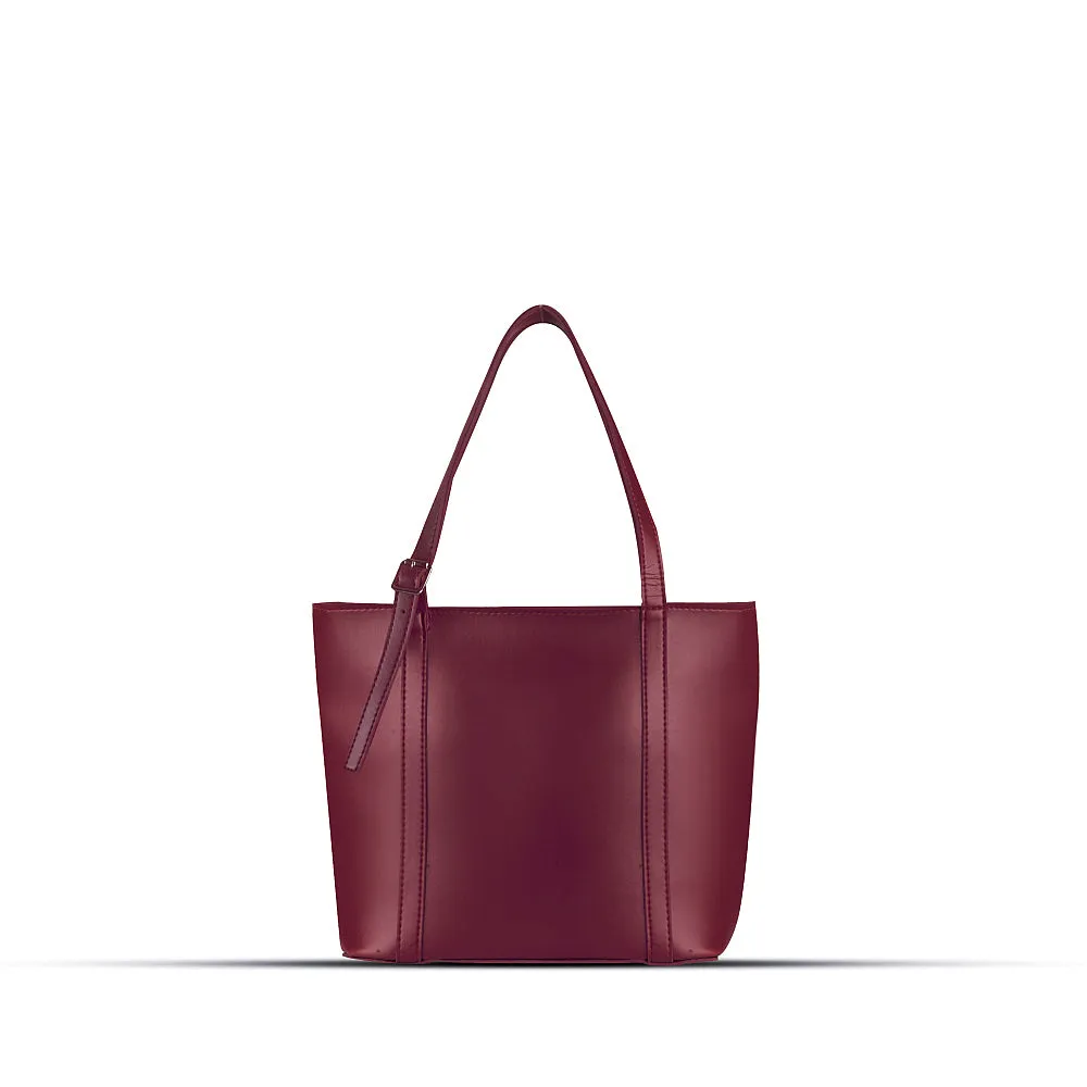 JUNE MAROON TOTE BLACK