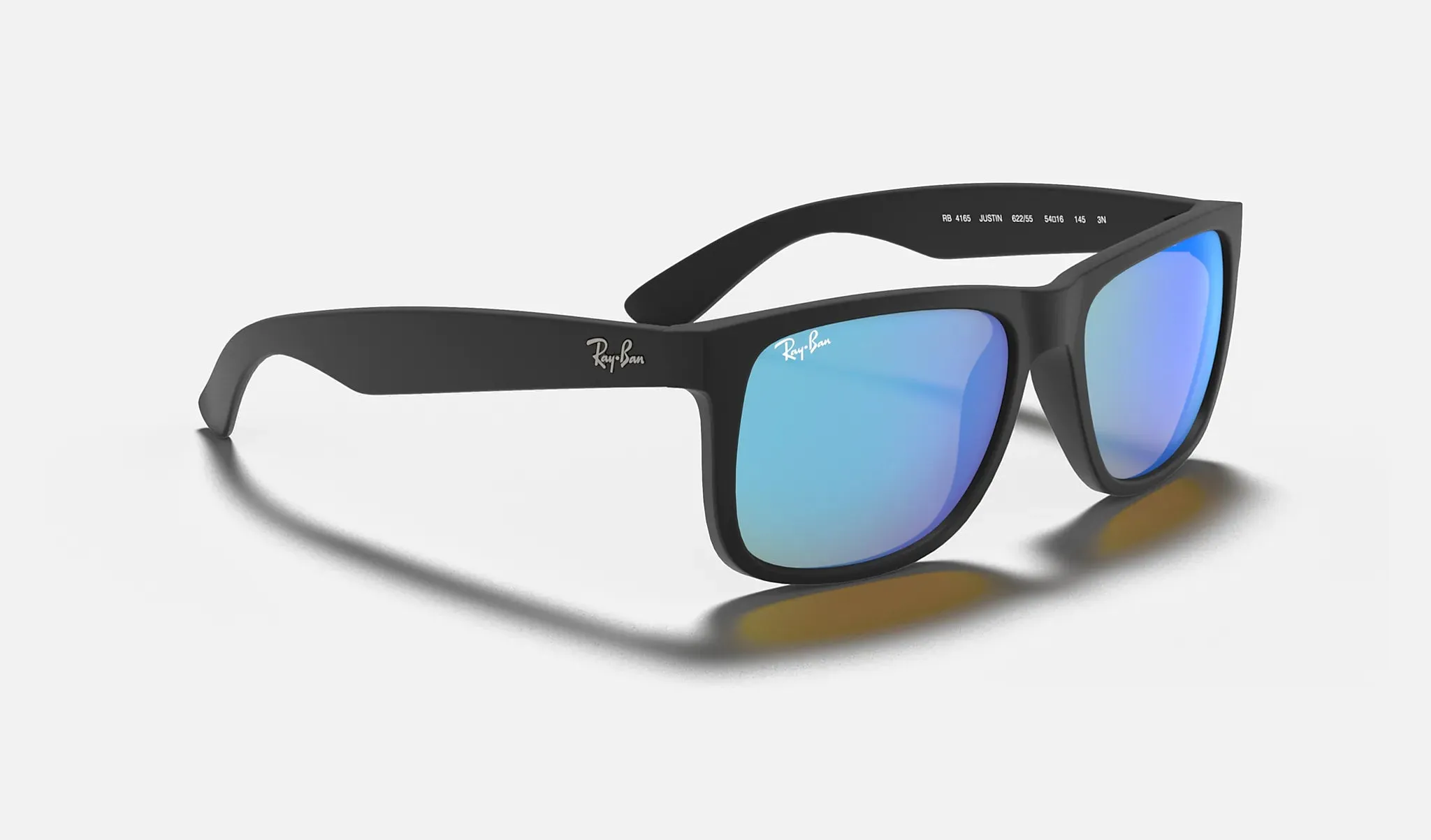 Justin Color Mix - Black w/ Blue Mirror Lenses (Non-Polarized)