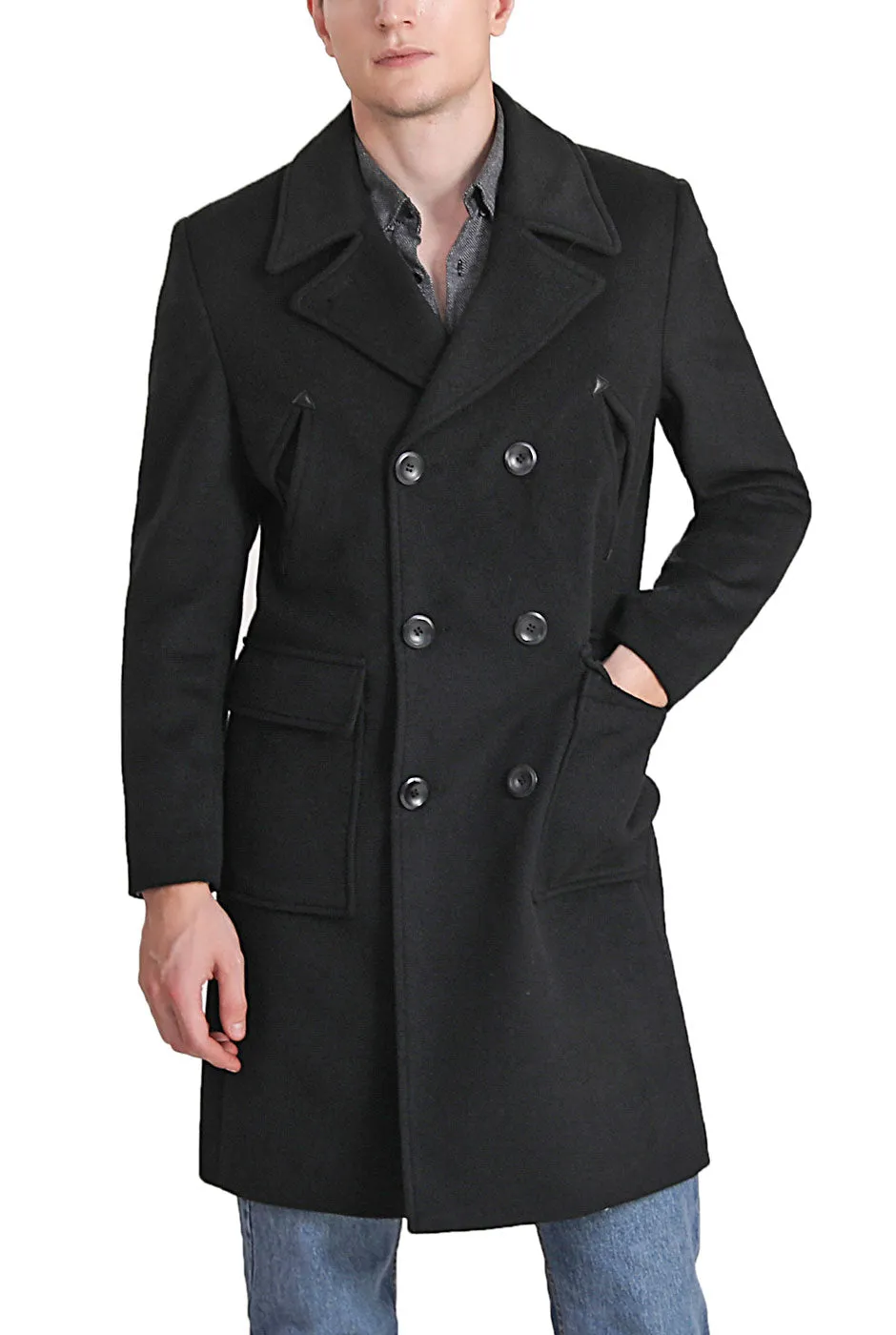 Landing Leathers Men Addison Wool Blend Pea Coat