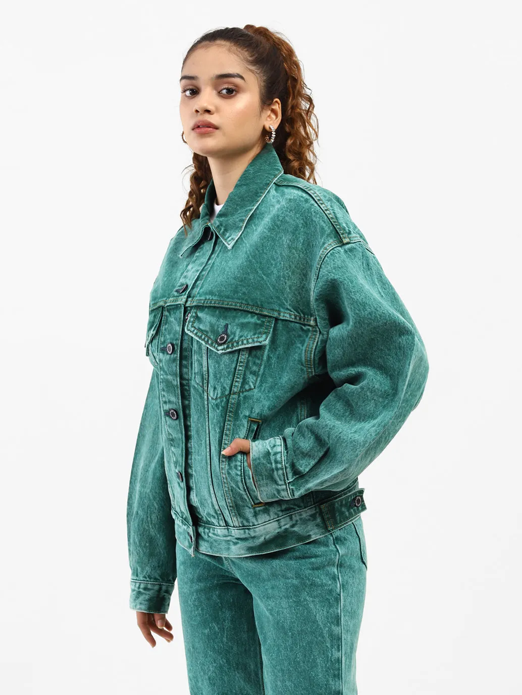 Levi's x Deepika Padukone Emerald Trucker Jacket