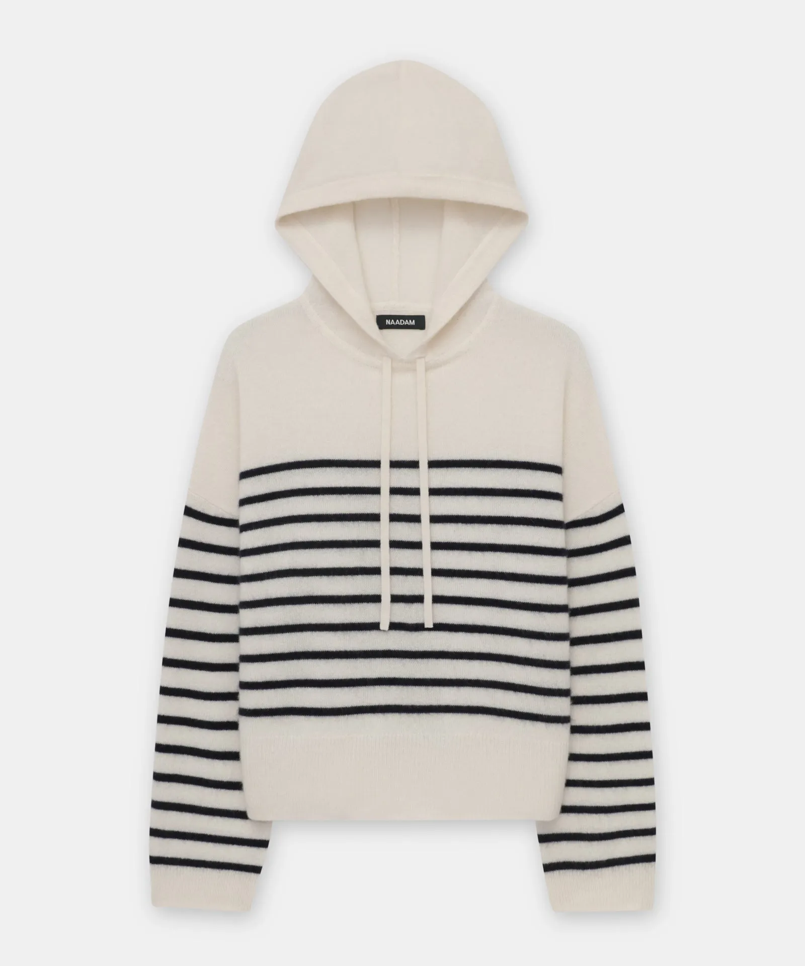 Lightweight Striped Cashmere Oversized Hoodie