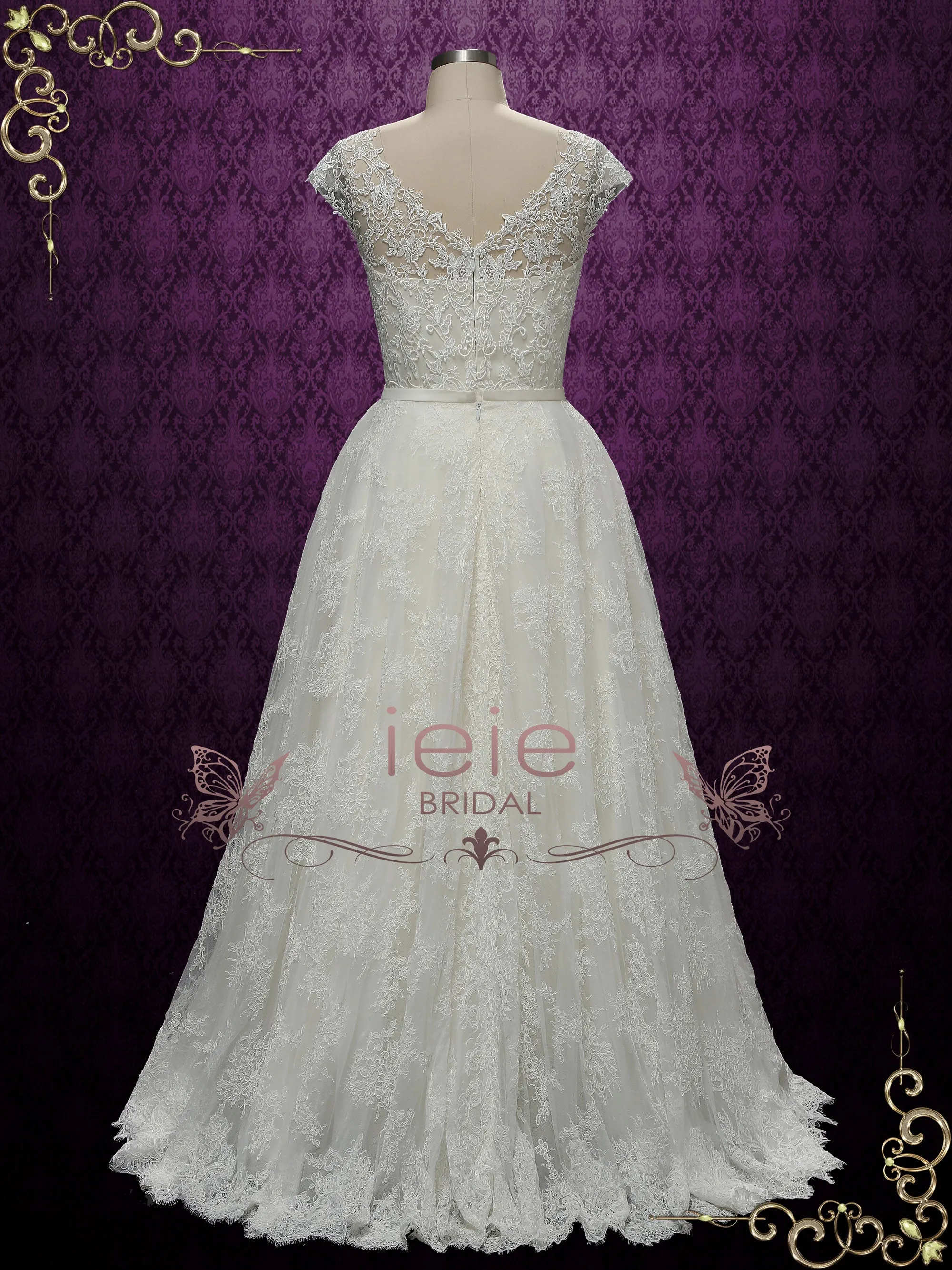 Long Floor length Lace Wedding Skirt JEZABEL