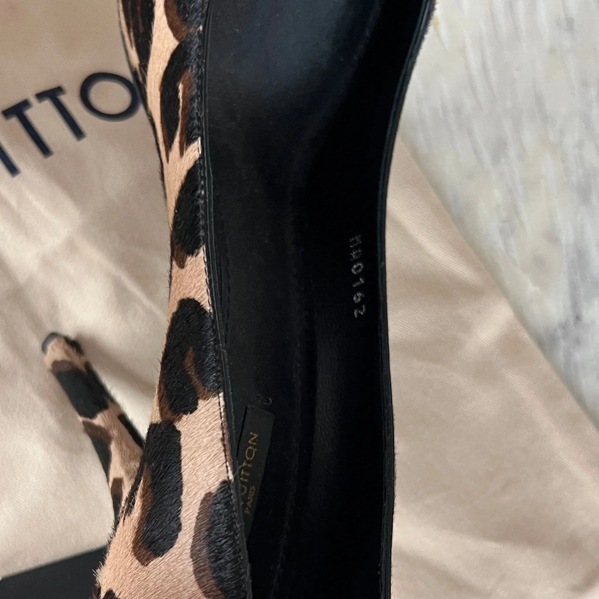 Louis Vuitton Leopard Lock Heels