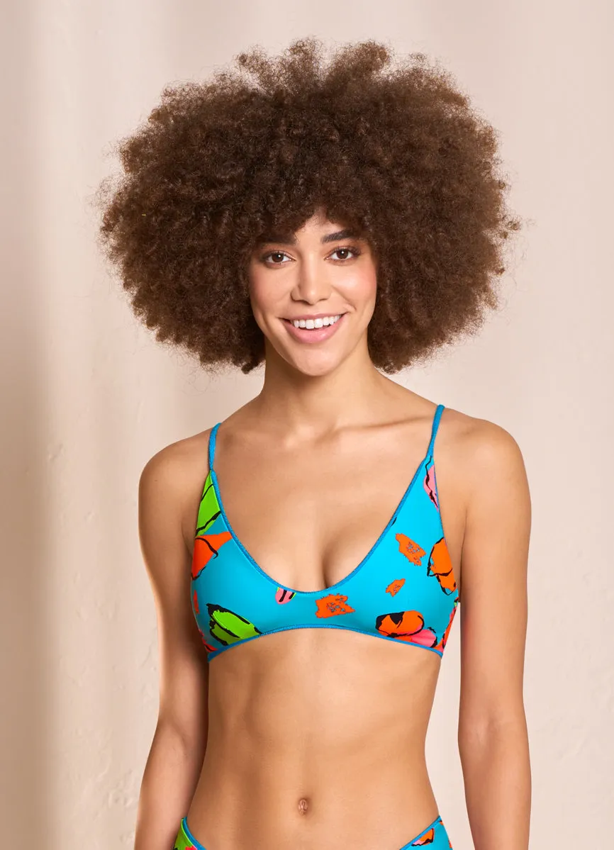 Maaji Ocean Blue Creta Sporty Bralette Bikini Top