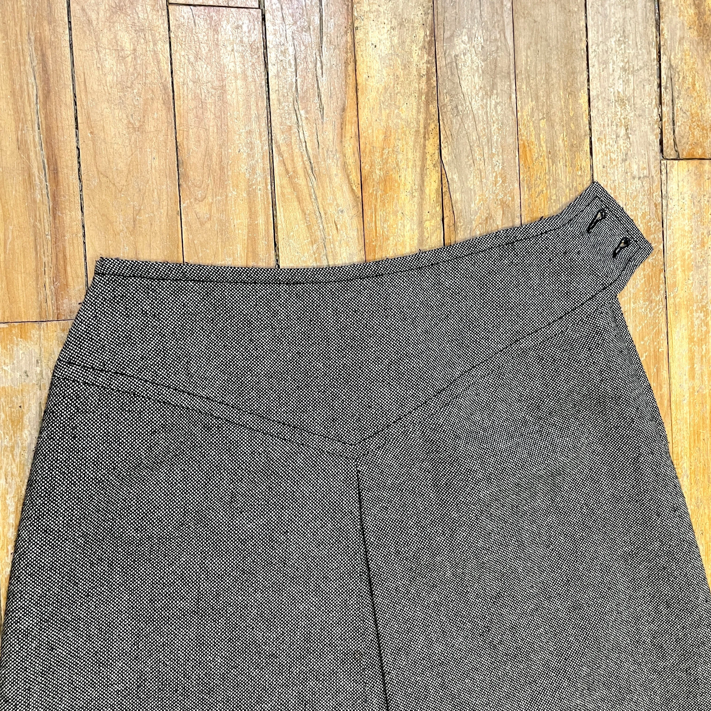 Made In France Vintage Miss Dior Wool Skirt 25" Waist