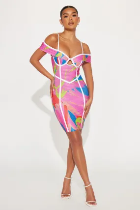 Mali Bandage Mini Dress - Multi Color