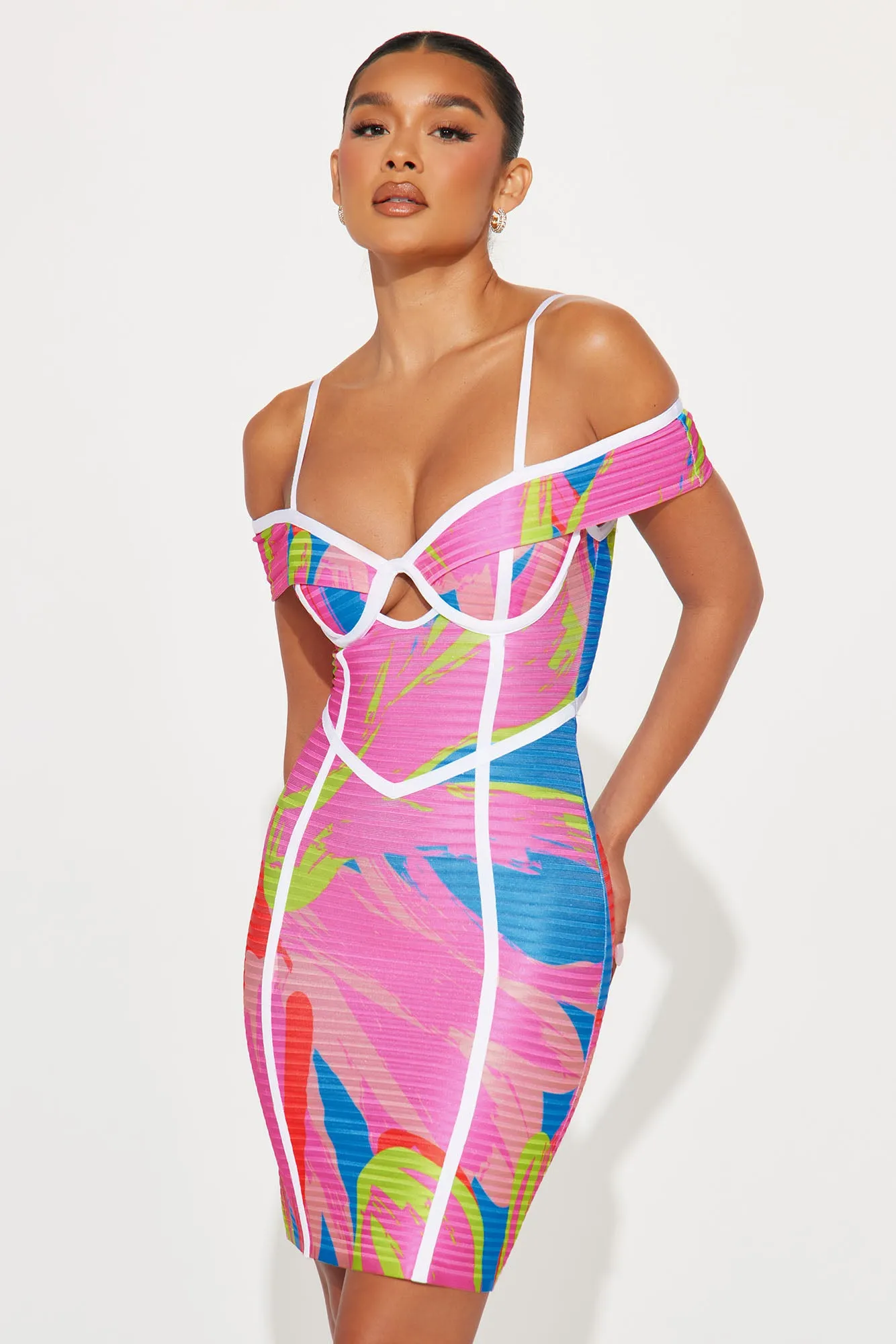 Mali Bandage Mini Dress - Multi Color