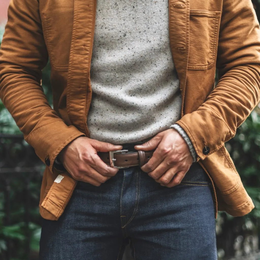 Men's Classic Leather Belt | Walnut