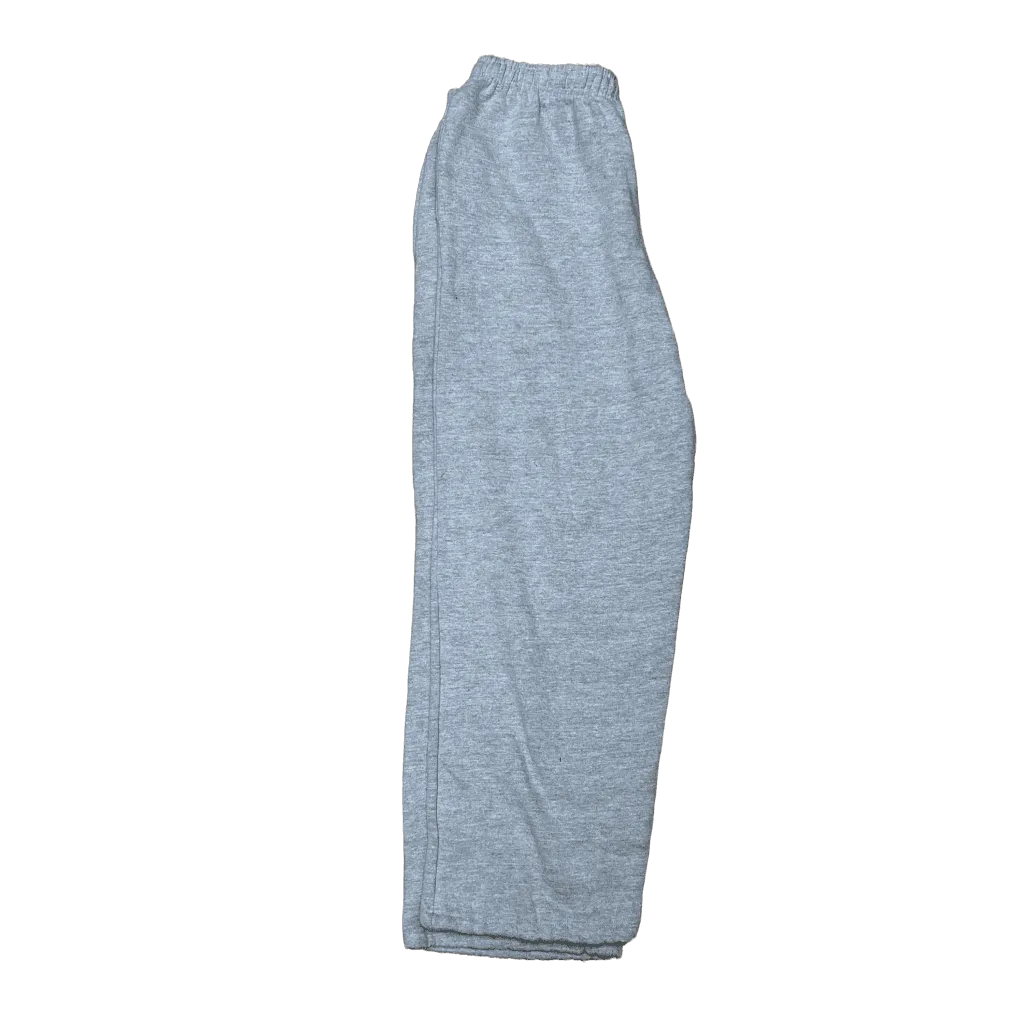 Men's •PowerTek Athletic• HW Fleece Performance Pant - Open Leg Cuff gray large