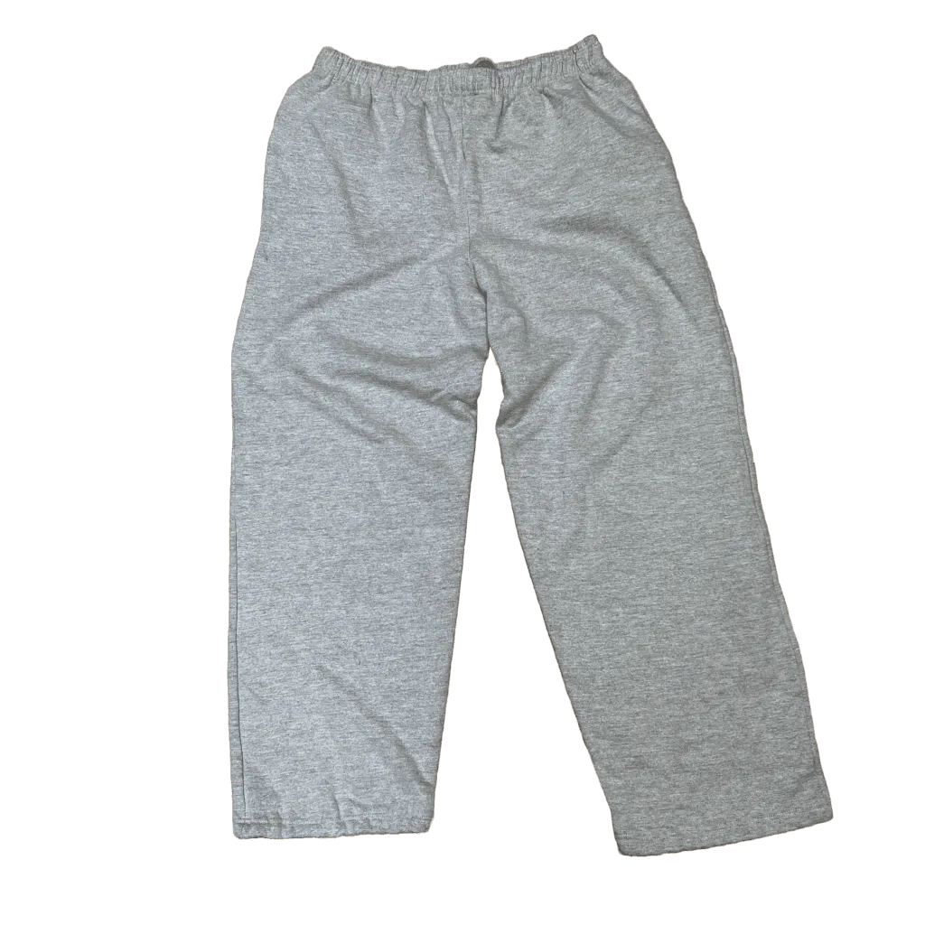 Men's •PowerTek Athletic• HW Fleece Performance Pant - Open Leg Cuff gray large