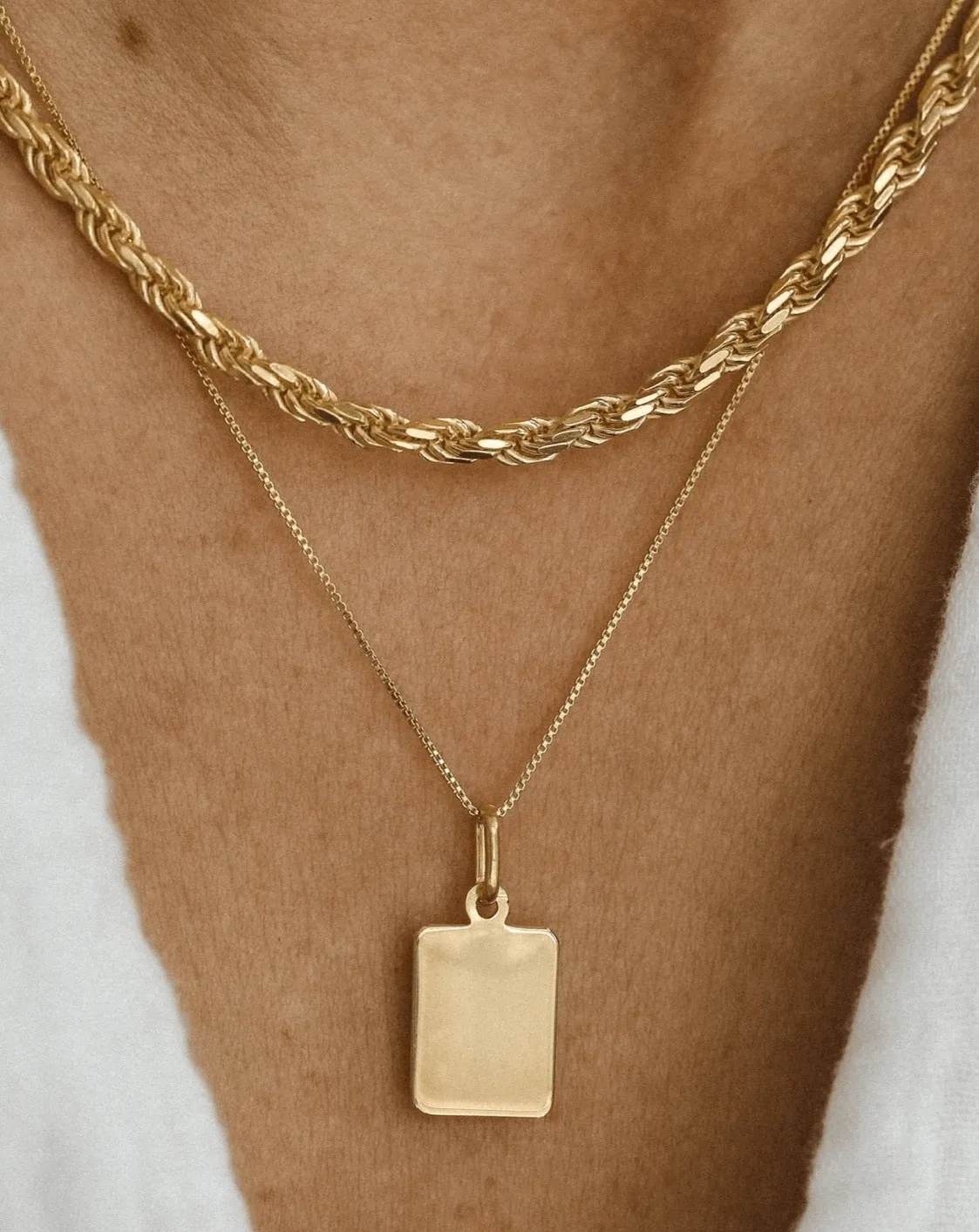 Mini Tag Pendant - Gold Vermeil